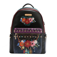 LARGE USB FASHION BACKPACK WITH CHARGING PORT AND POUCH