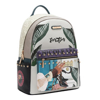 LARGE USB FASHION BACKPACK WITH CHARGING PORT AND POUCH