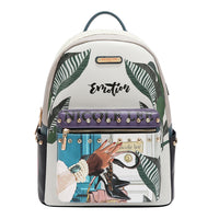 LARGE USB FASHION BACKPACK WITH CHARGING PORT AND POUCH