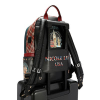 LARGE USB FASHION BACKPACK WITH CHARGING PORT AND POUCH