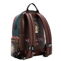LARGE USB FASHION BACKPACK WITH CHARGING PORT AND POUCH