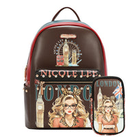 LARGE USB FASHION BACKPACK WITH CHARGING PORT AND POUCH