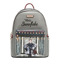 LARGE USB FASHION BACKPACK WITH CHARGING PORT AND POUCH