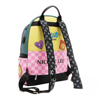 LARGE USB FASHION BACKPACK WITH CHARGING PORT AND POUCH