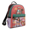 LARGE USB FASHION BACKPACK WITH CHARGING PORT AND POUCH