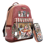 LARGE USB FASHION BACKPACK WITH CHARGING PORT AND POUCH