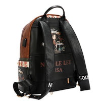 LARGE USB FASHION BACKPACK WITH CHARGING PORT AND POUCH