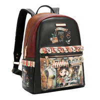 LARGE USB FASHION BACKPACK WITH CHARGING PORT AND POUCH