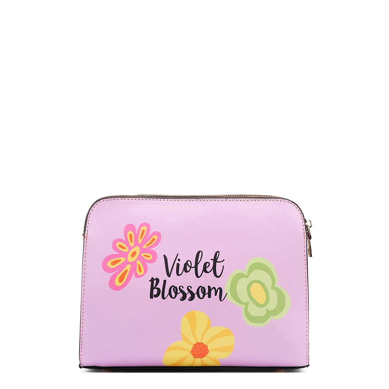 Purple number 　No12　2002　 Summer Violet Blossom Crossbody Boasting three Zip Compartments Keep it