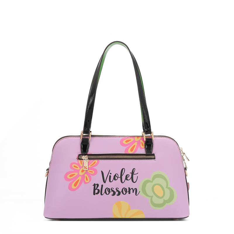 VIOLET BLOSSOM DOME SHOULDER BAG