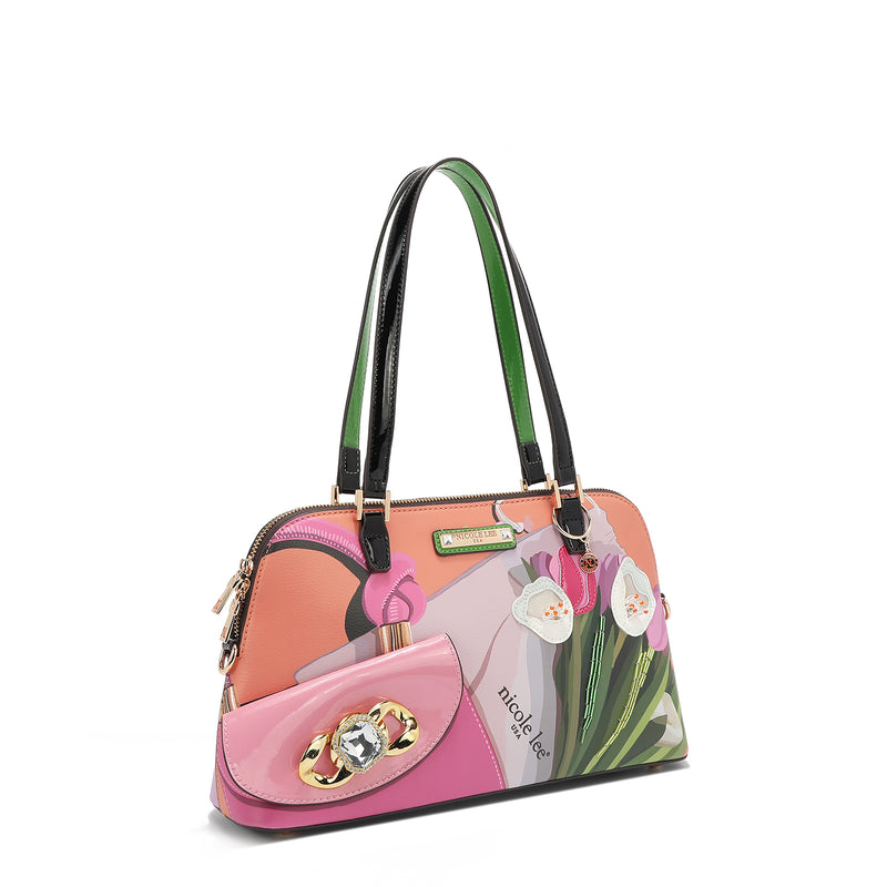 VIOLET BLOSSOM DOME SHOULDER BAG