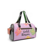 VIOLET BLOSSOM WIDE HANDBAG