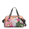 VIOLET BLOSSOM WIDE HANDBAG