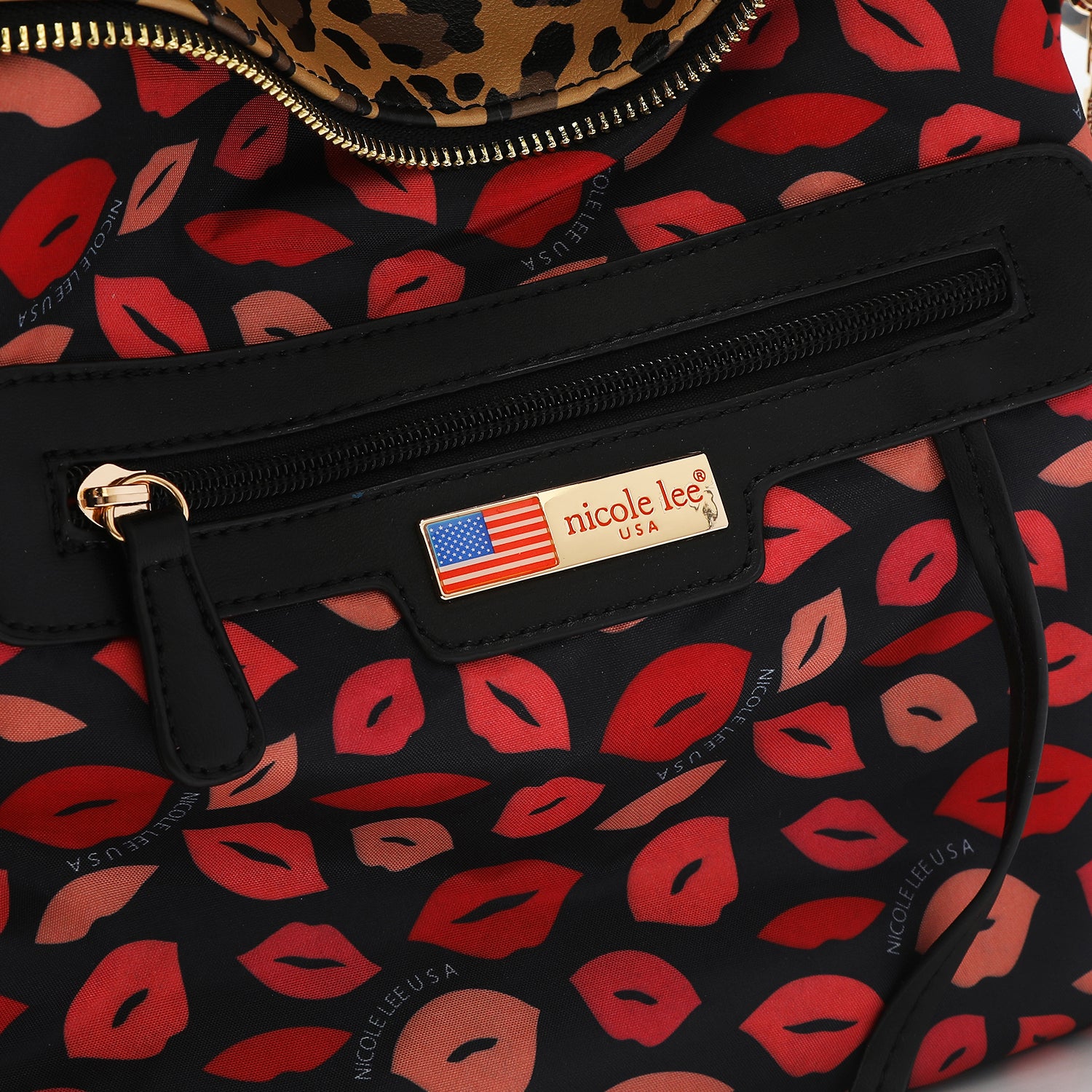 All Emotion Crossbody, 2 Compartments, Embellished Vegan Leather