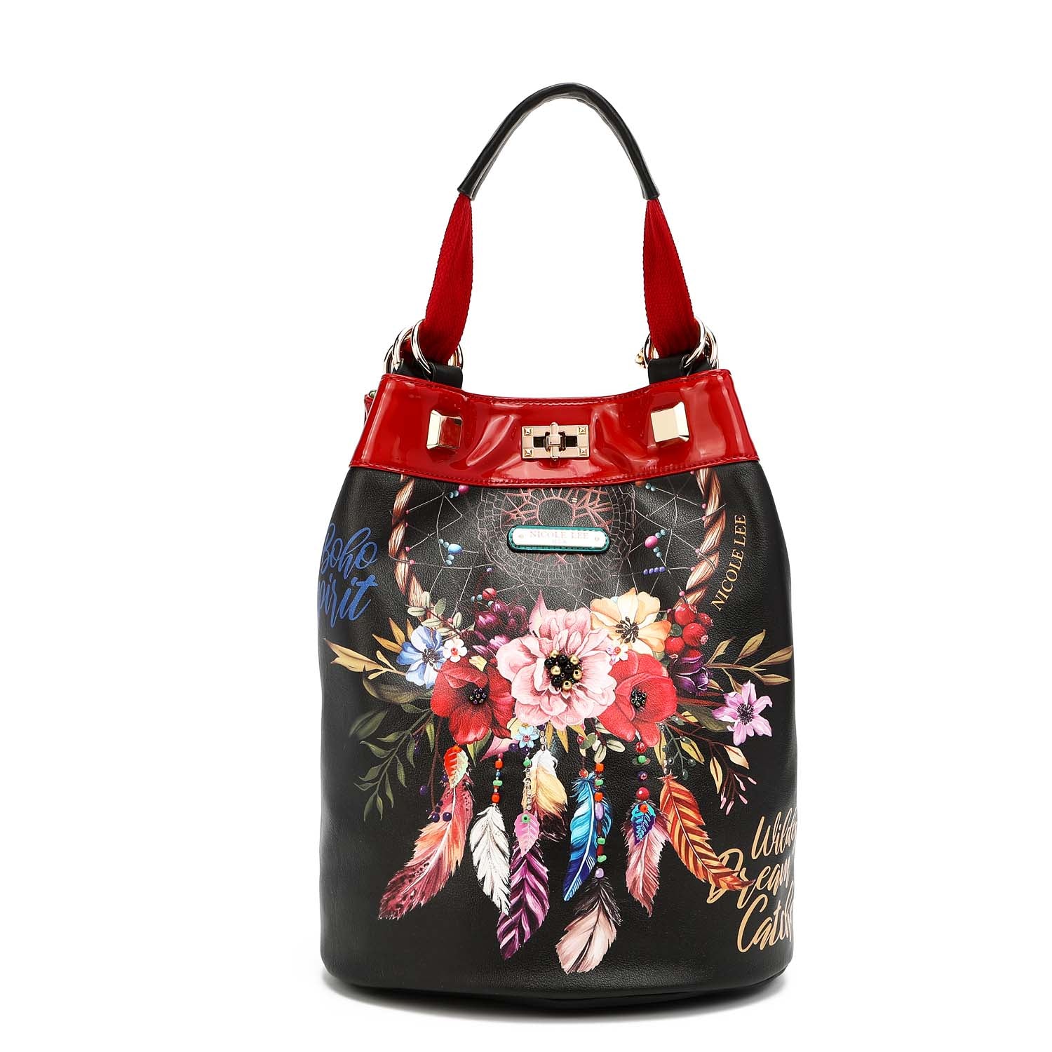 Vegan Leather Multifunctional Bucket Bag Backpack, Women's Handbag