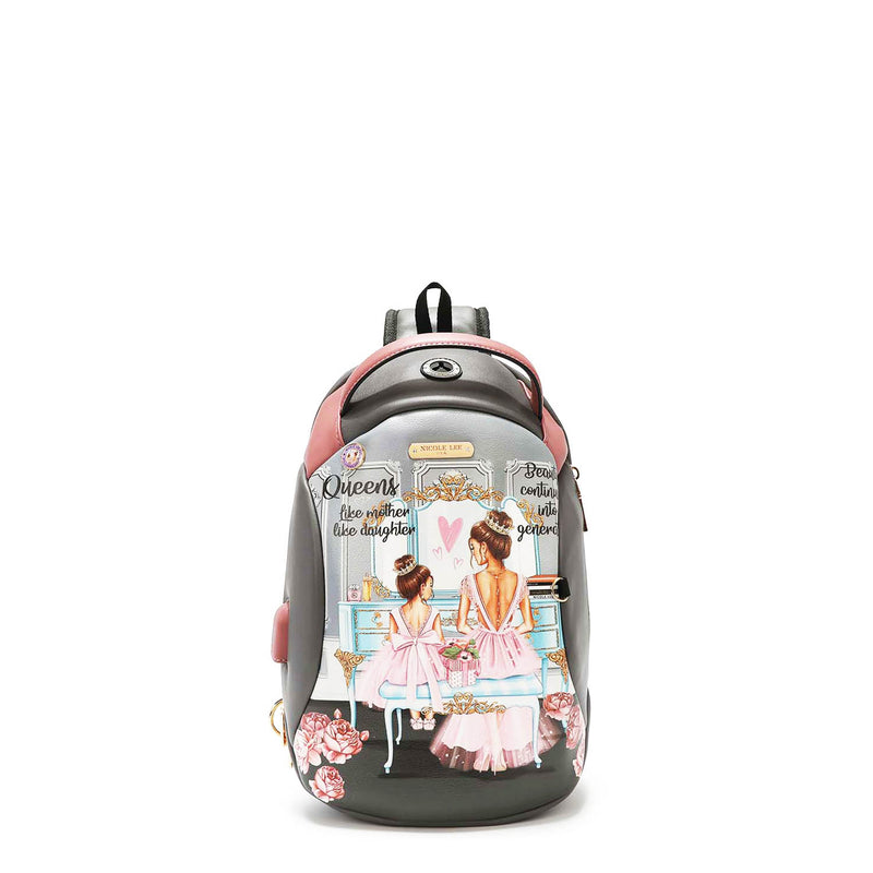 PAULINA SLING BACKPACK WITH USB CHARGING AND EARPHONE PORTS