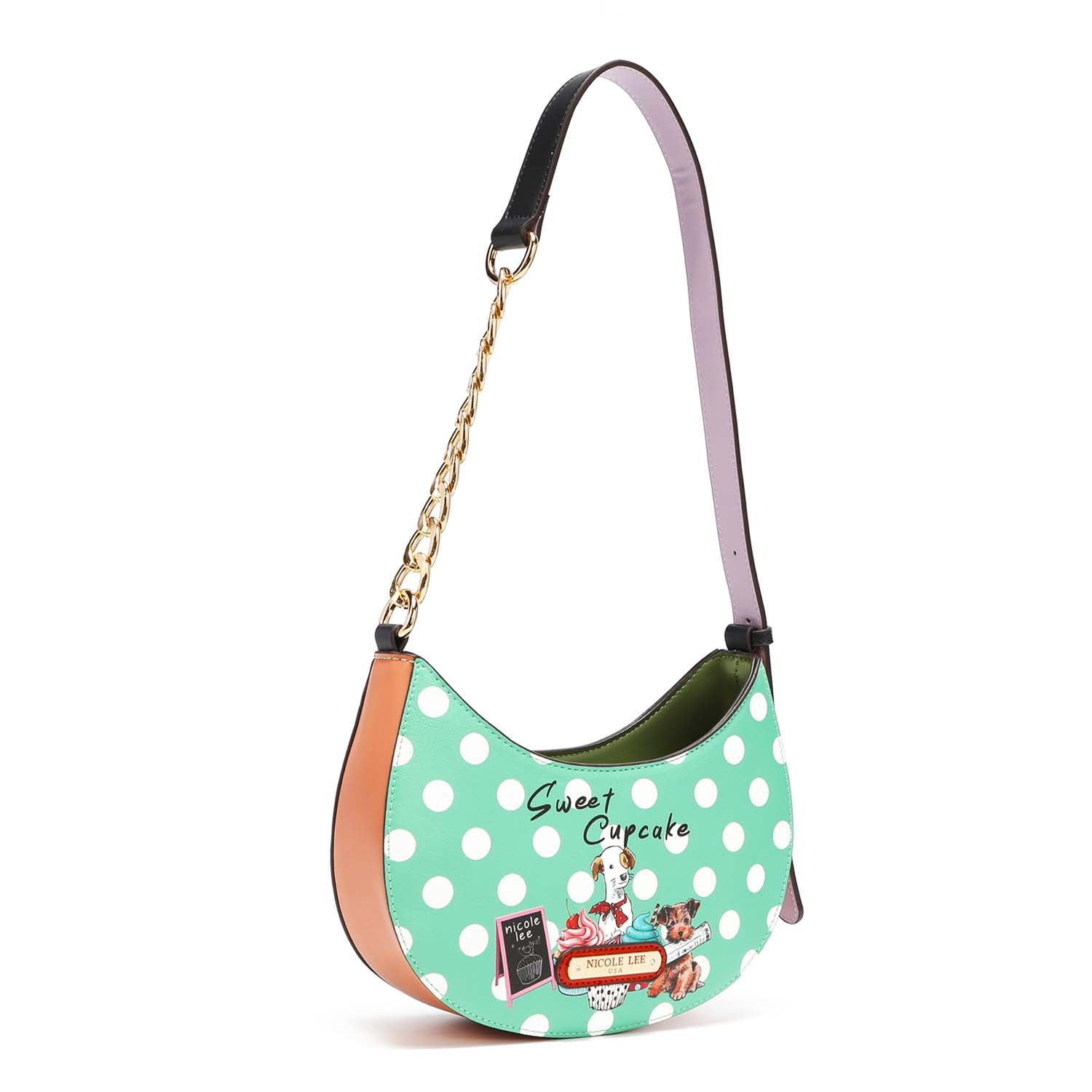 Cupcake Dog Vegan Leather Designer Shoulder Bag, Women's Fashion