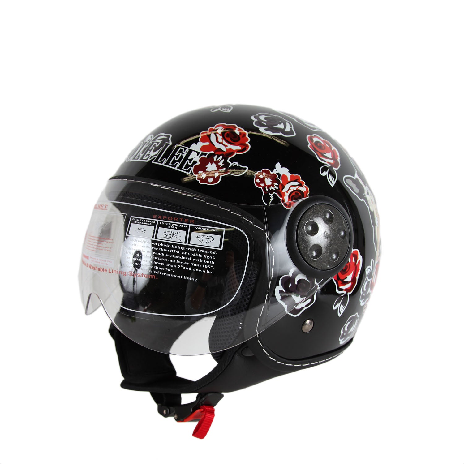 Open Face Fashion Vespa Motorcycle Helmet, Fashion Print, DOT Approved – Nicole Lee Online