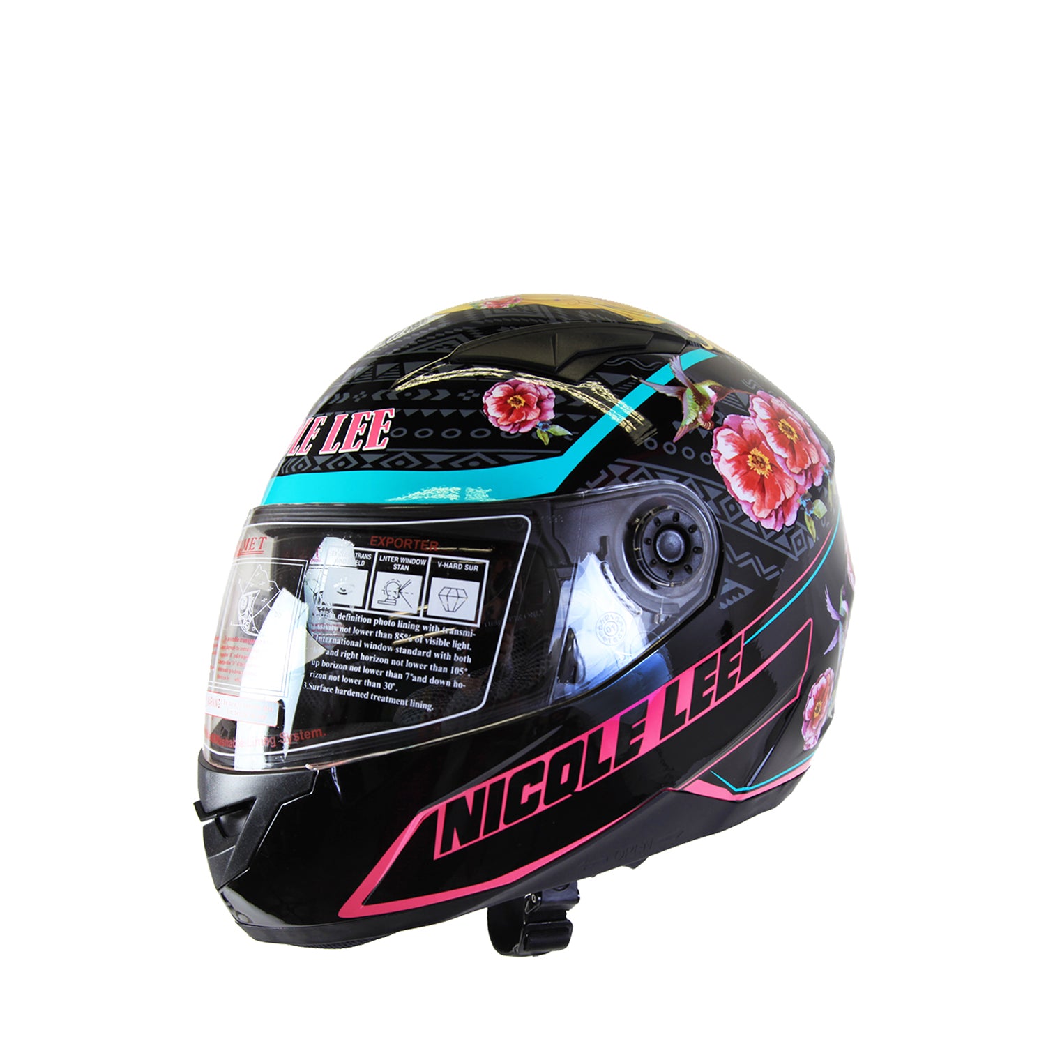 Full Face Fashion Vespa Motorcycle Helmet, Fashion Print, DOT Approved – Nicole Lee Online