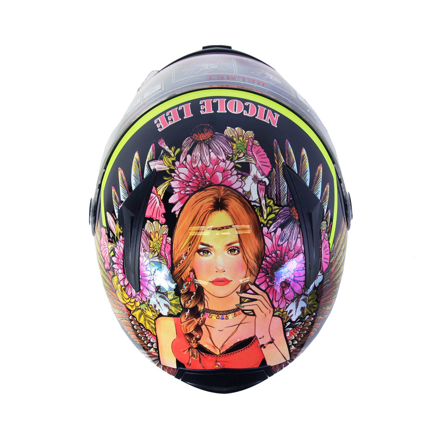 Full Face Fashion Vespa Motorcycle Helmet, Fashion Print, DOT