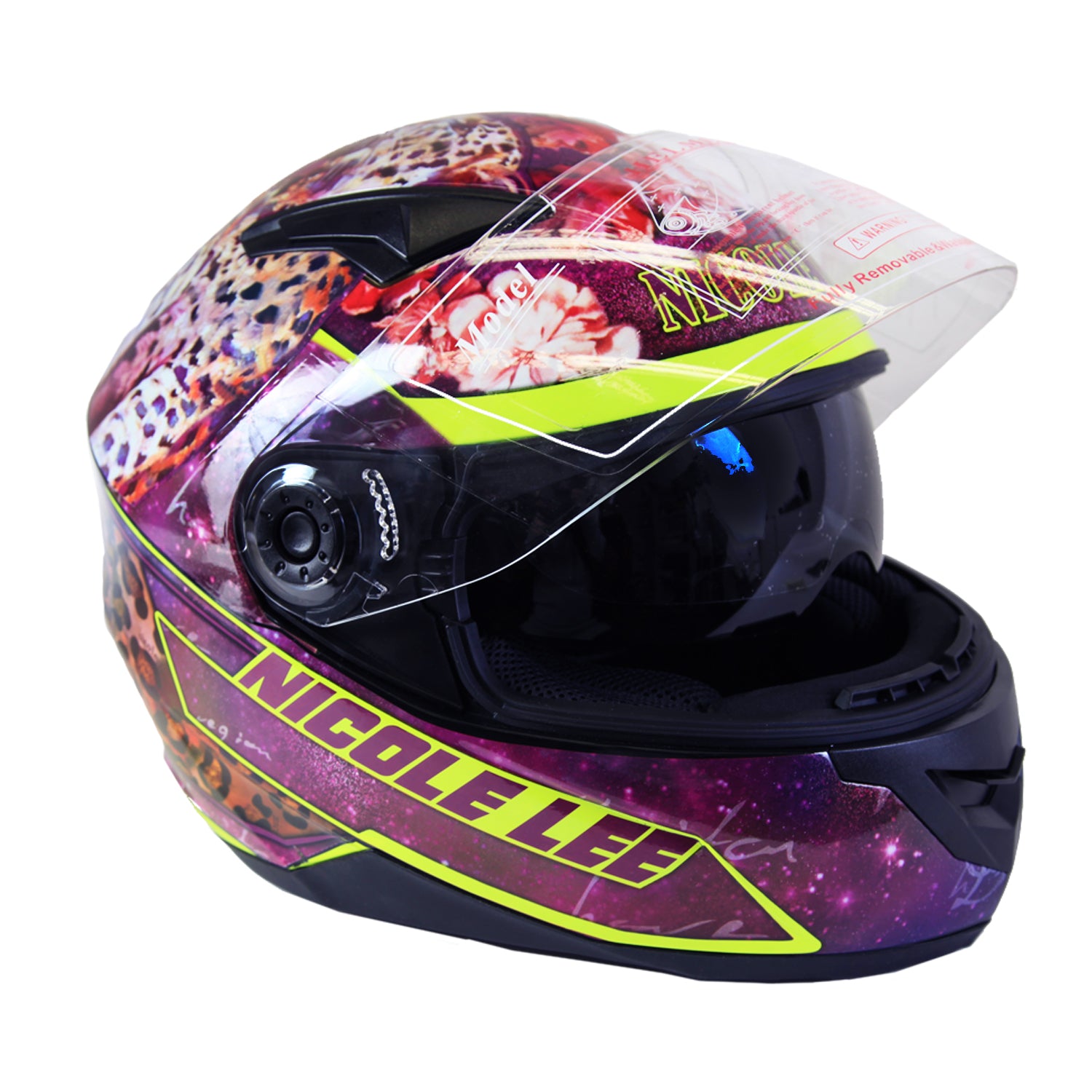 Full Face Fashion Vespa Motorcycle Helmet, Fashion Print, DOT