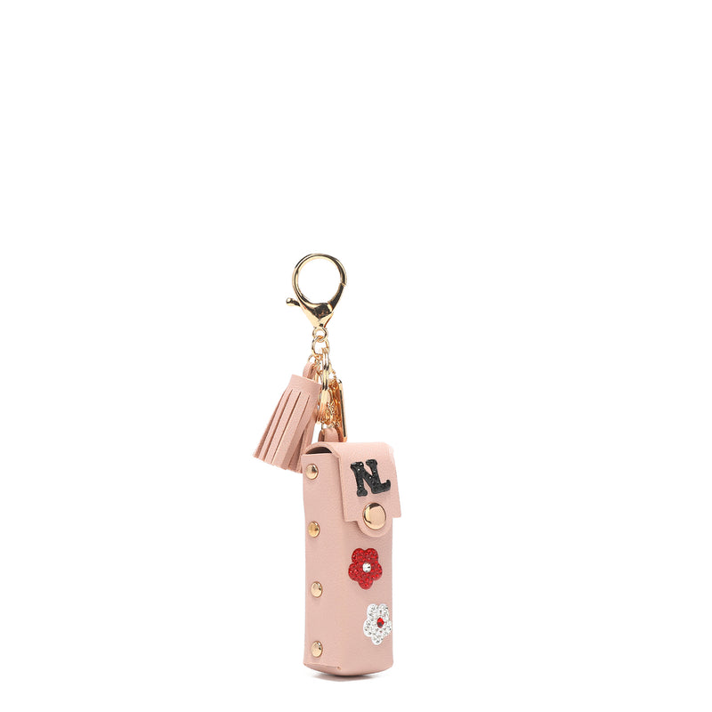 Flower Lipstick Holder Keychain, Multicolor Rhinestone, Lobster Claw Clasp  – Nicole Lee Online