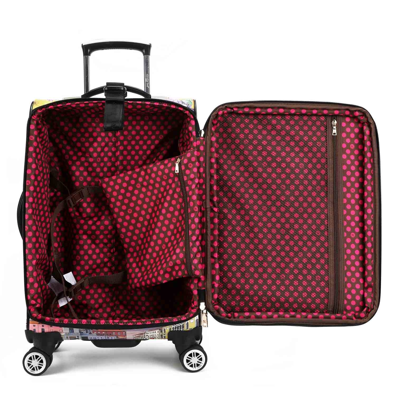 2 Piece Luggage Suitcase Travel Set, Fashion Print Carry On