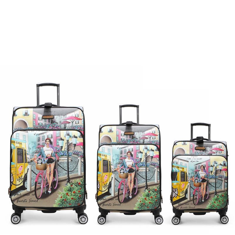 Juego de maletas de equipaje de 3 piezas, equipaje de mano, maletas de  viaje pequeñas, medianas y grandes – Nicole Lee Online