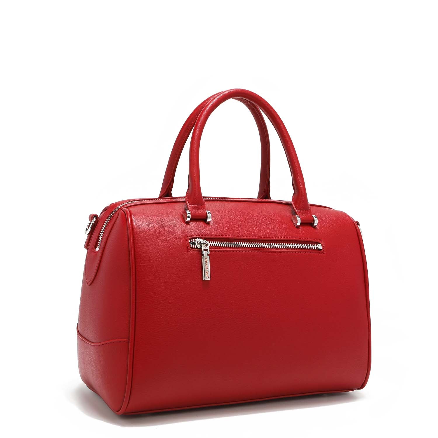 Studded Vegan Leather Boston Bag, Women's Medium Handbag, Doctor Bag ...