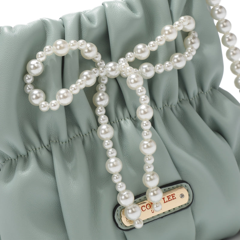 Wrapables Faux Pearl Purse Chain Extender for Handbag, Shoulder Bags, Crossbody Bags (Set of 2)