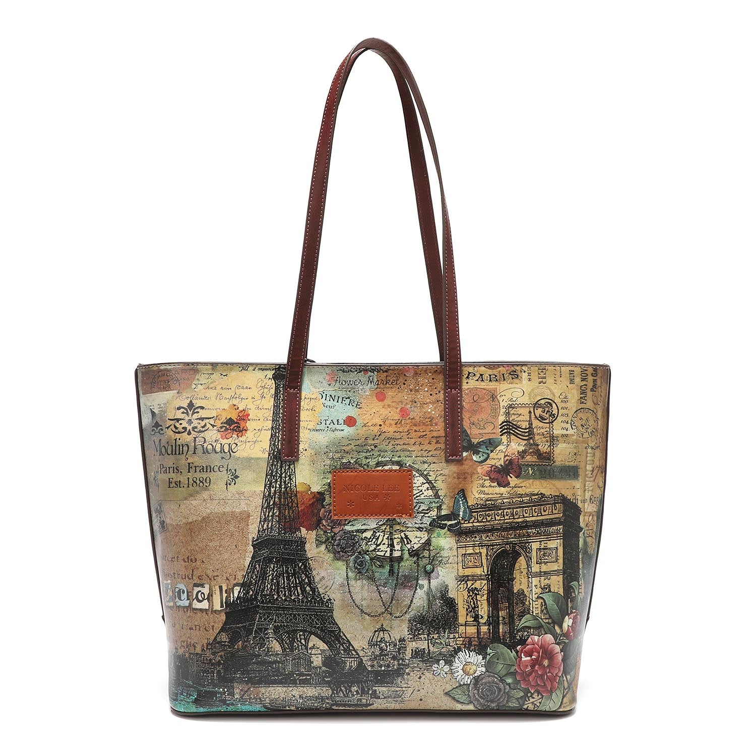 Paris Fashion Week Medium Shopper, Vegan Leather Embellished Tote