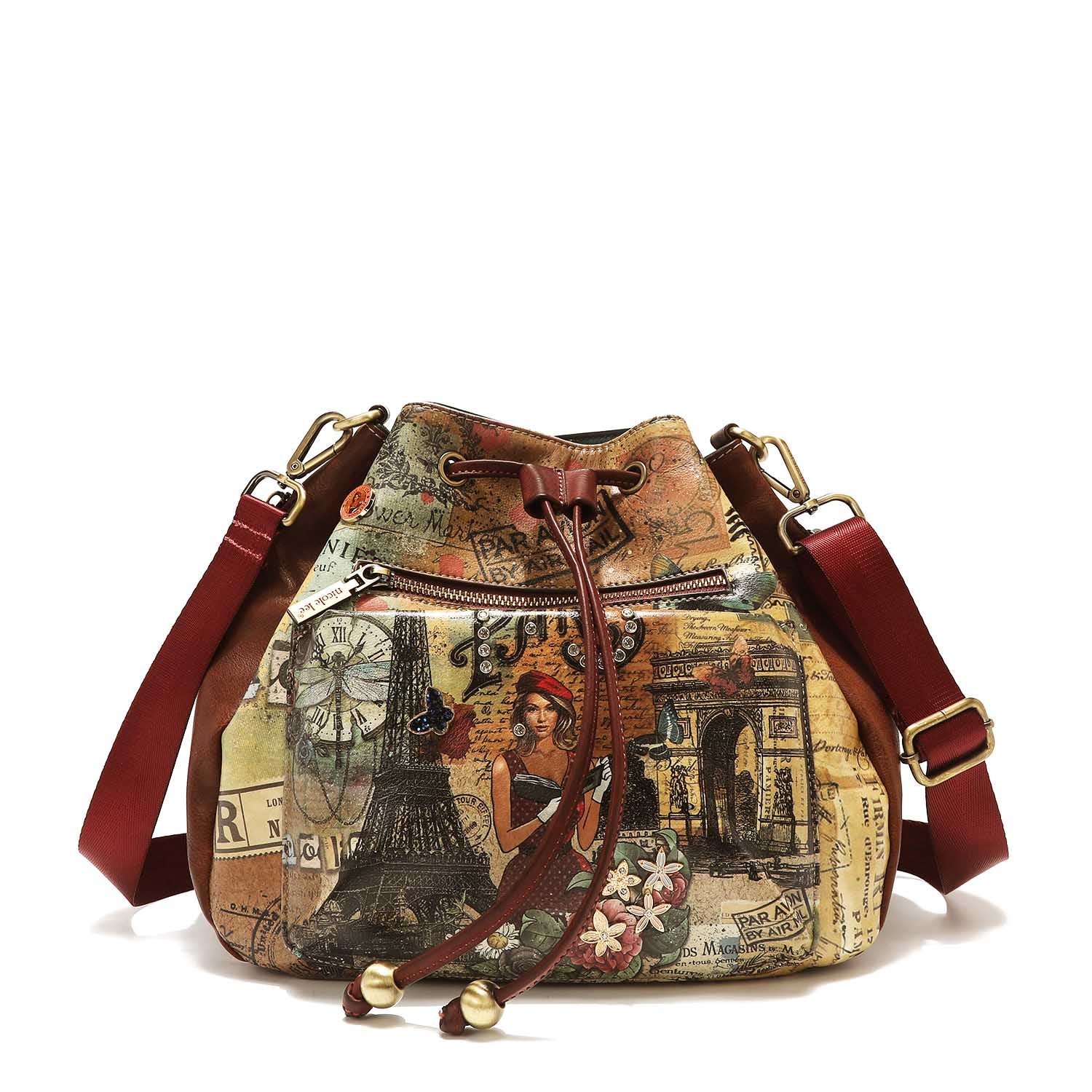 Paris Fashion Week Medium Bucket Bag, Vegan Leather Paris Fashion Week Medium Bucket Bag, Vegan Leather