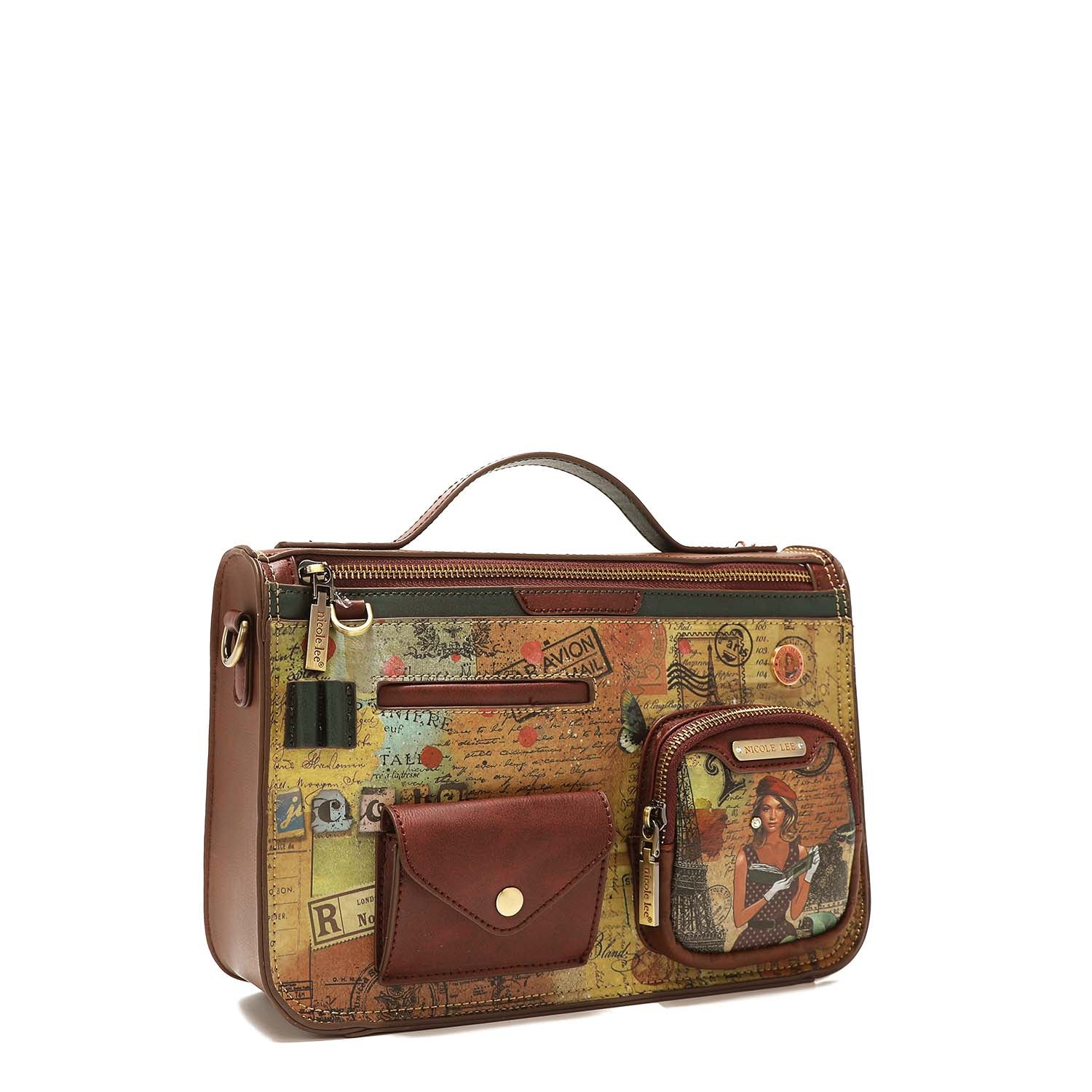 Paris Fashion Week Top Handle Handbag, Vegan Leather Bag with