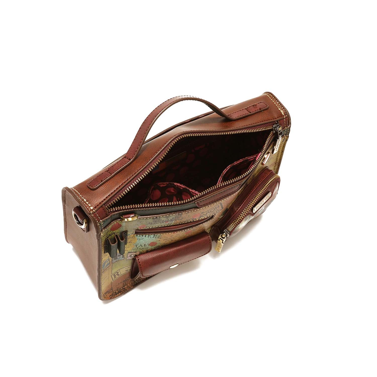 Paris Fashion Week Top Handle Handbag, Vegan Leather Bag with