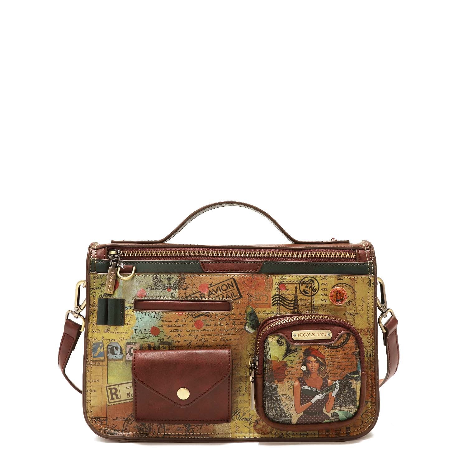 Paris Fashion Week Top Handle Handbag, Vegan Leather Bag with