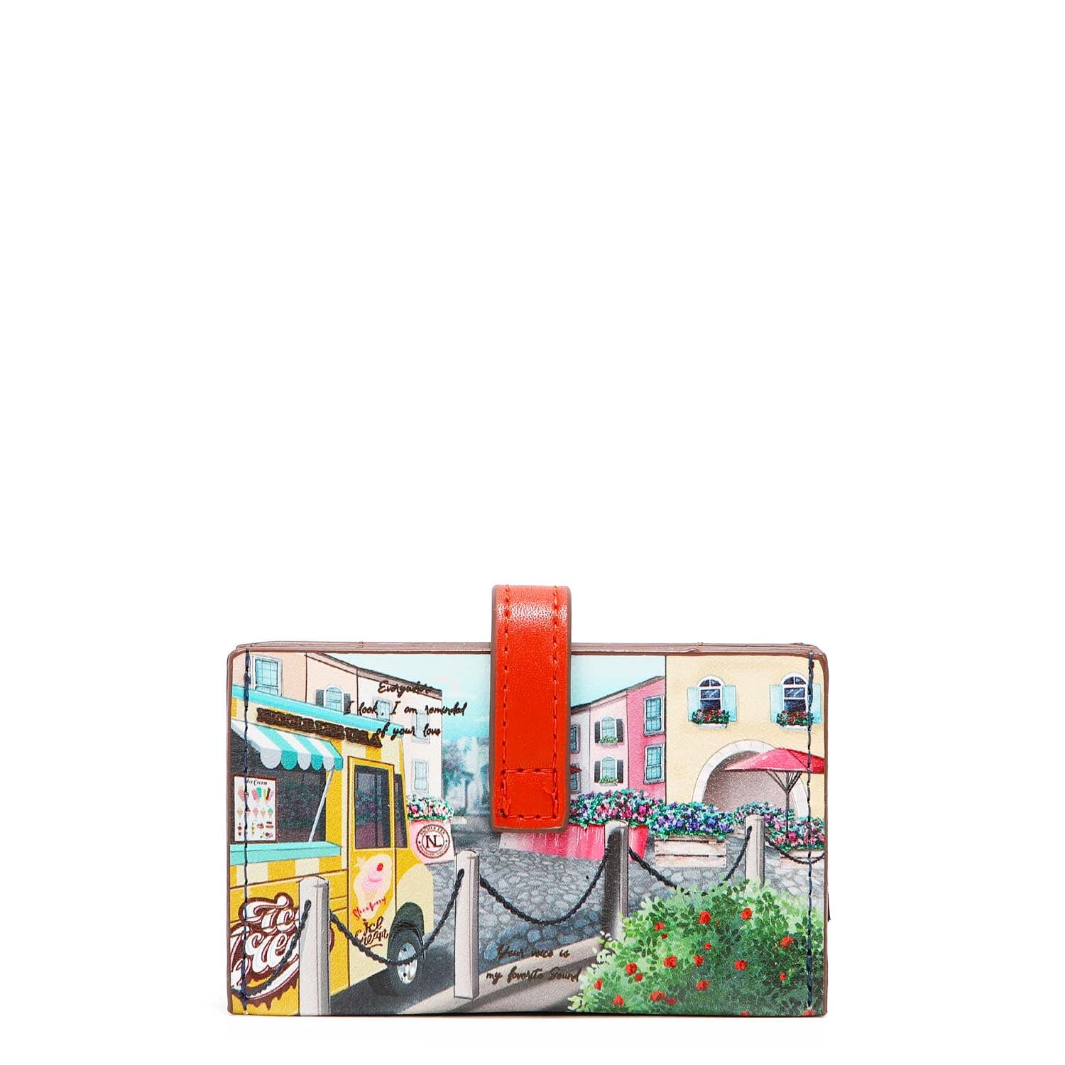 RFID Accordion Leather Card Case, Credit Card Wallet Organizer