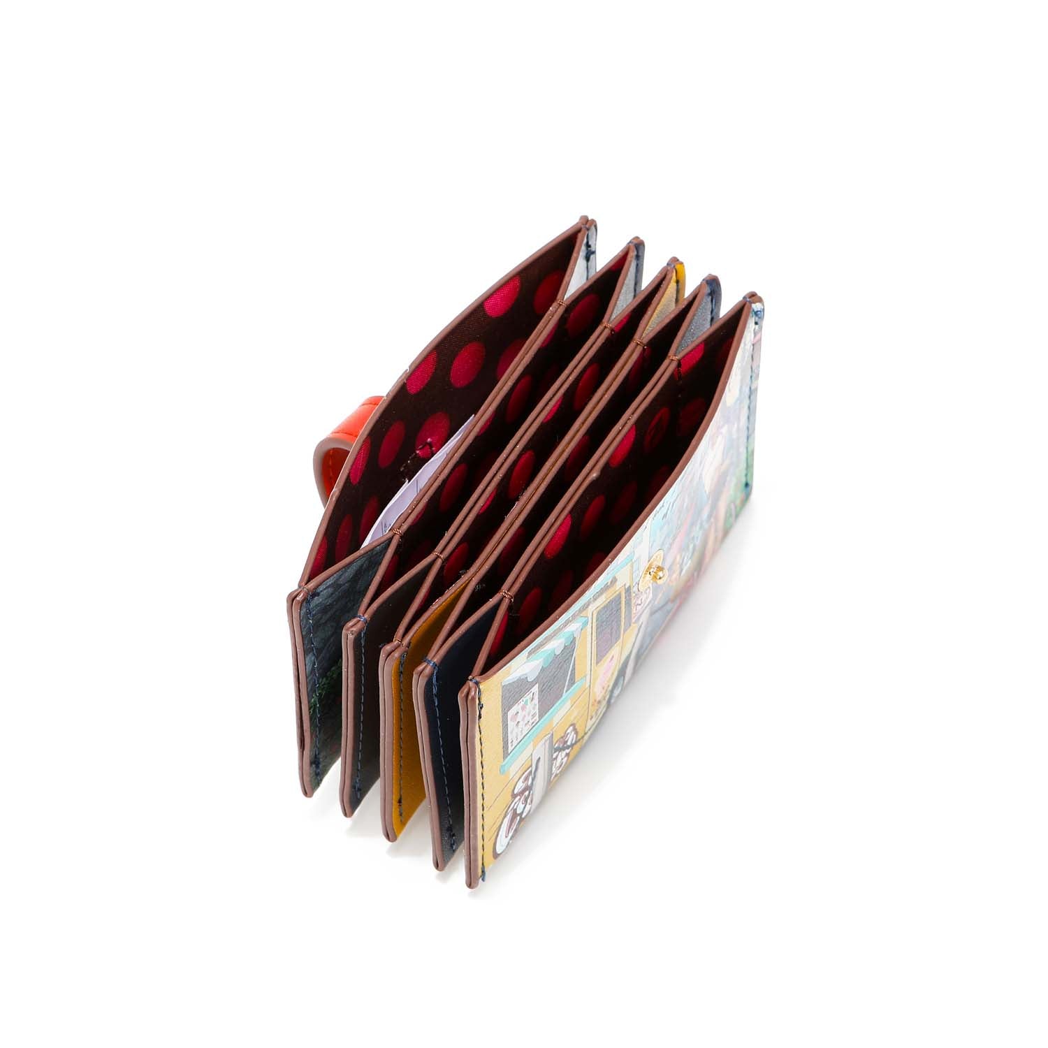 RFID Accordion Leather Card Case, Credit Card Wallet Organizer