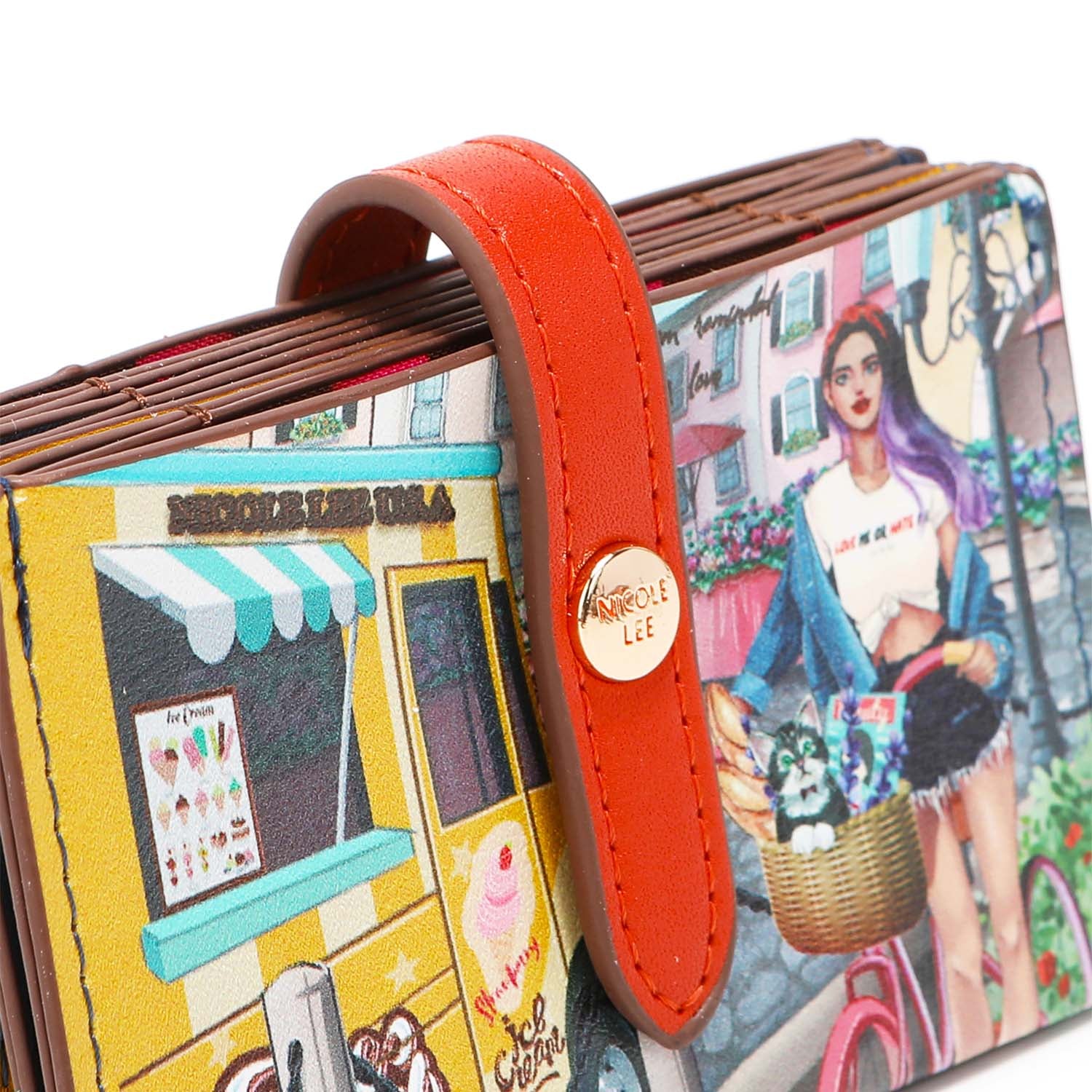 RFID Accordion Leather Card Case, Credit Card Wallet Organizer