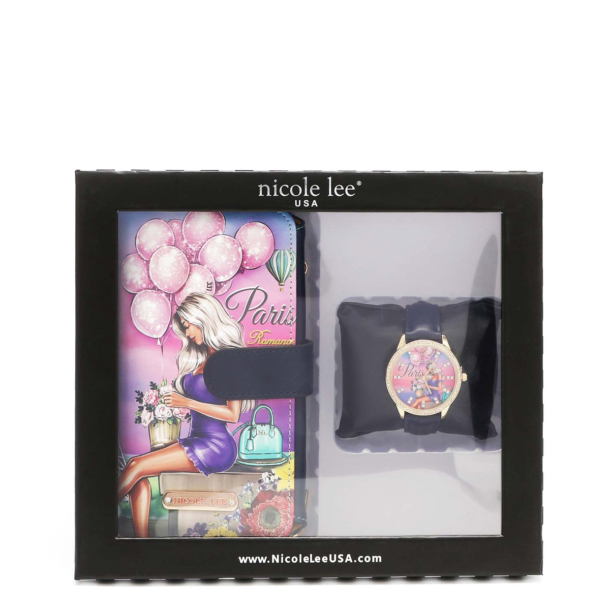 2 PIECE ACCESSORIES SET (WATCH, PHONE CASE CROSSBODY WALLET)