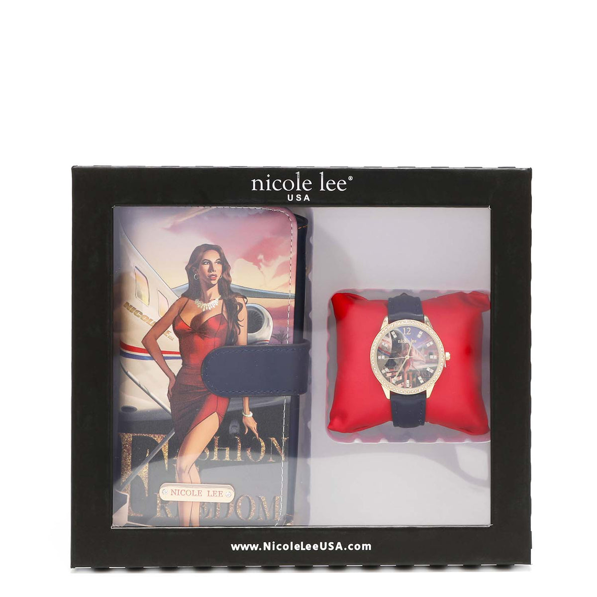 2 PIECE ACCESSORIES SET (WATCH, PHONE CASE CROSSBODY WALLET)