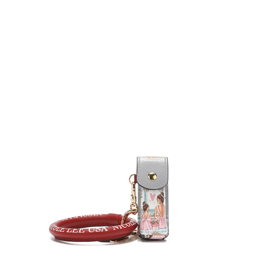 Paris Lipstick Holder Keychain, Multicolor Rhinestone, Eiffel Tower Design  – Nicole Lee Online