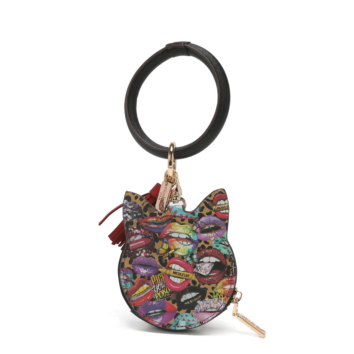 CAT COIN PURSE WRISTLET KEYCHAIN