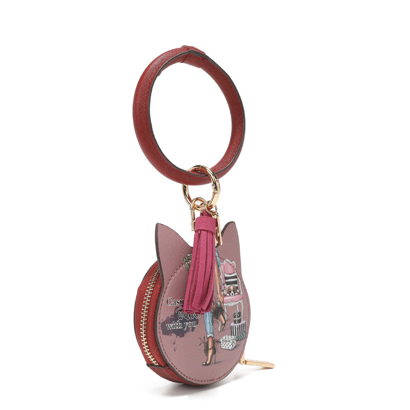 猫零钱包腕带钥匙扣