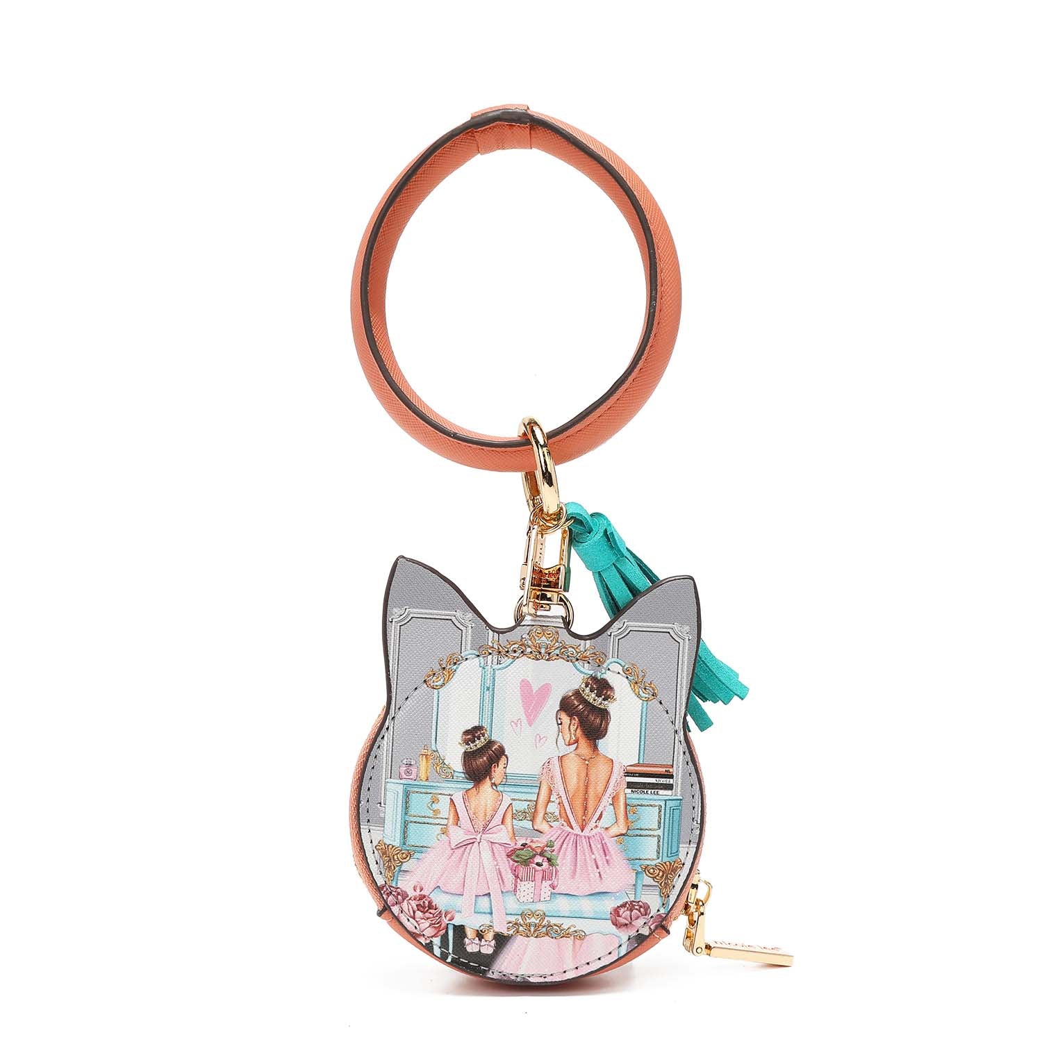 CAT COIN PURSE WRISTLET KEYCHAIN