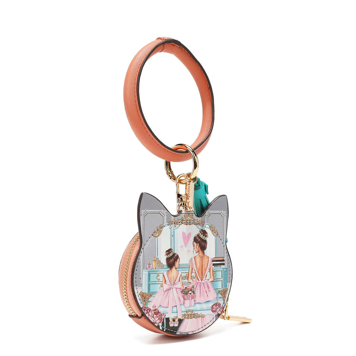 CAT COIN PURSE WRISTLET KEYCHAIN
