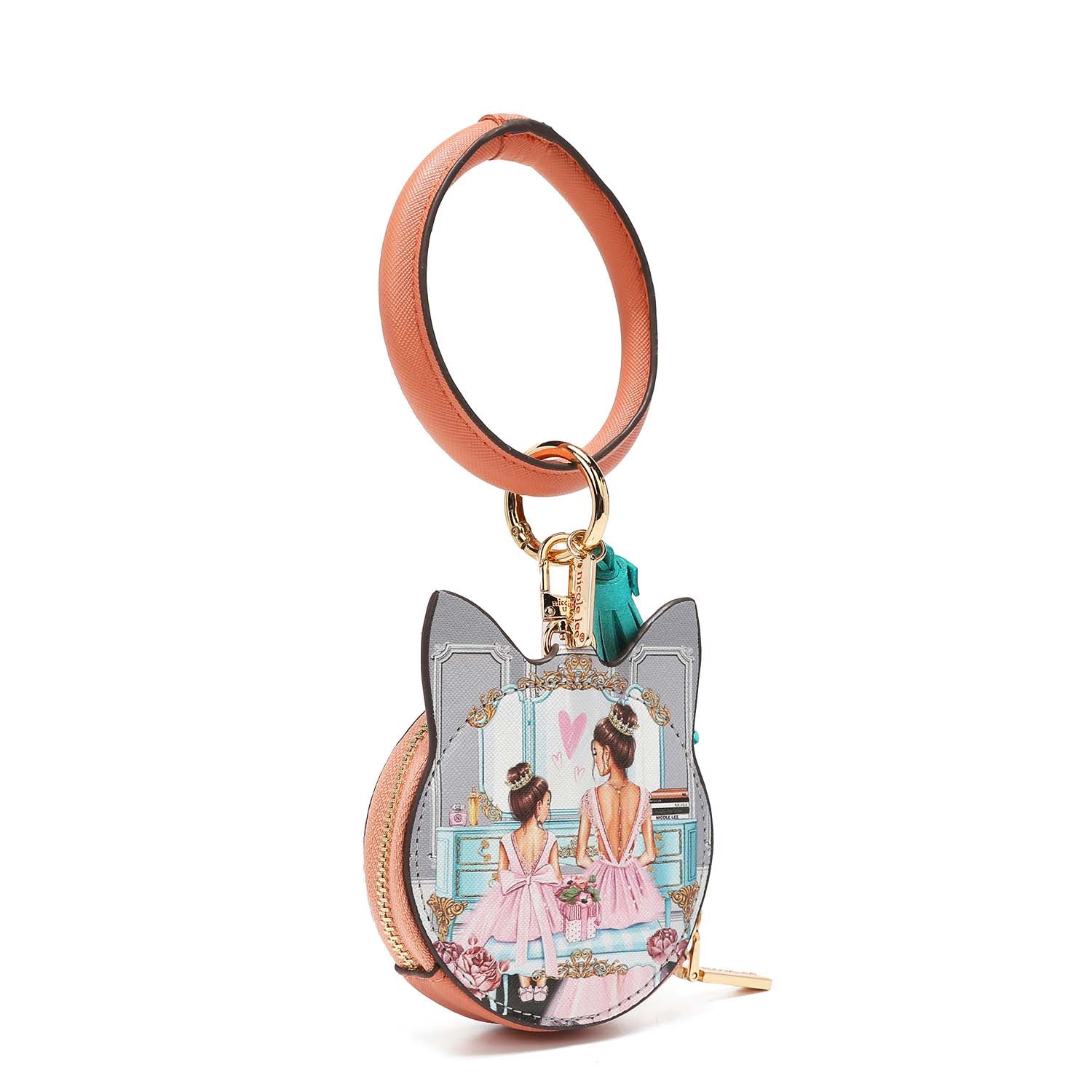 CAT COIN PURSE WRISTLET KEYCHAIN