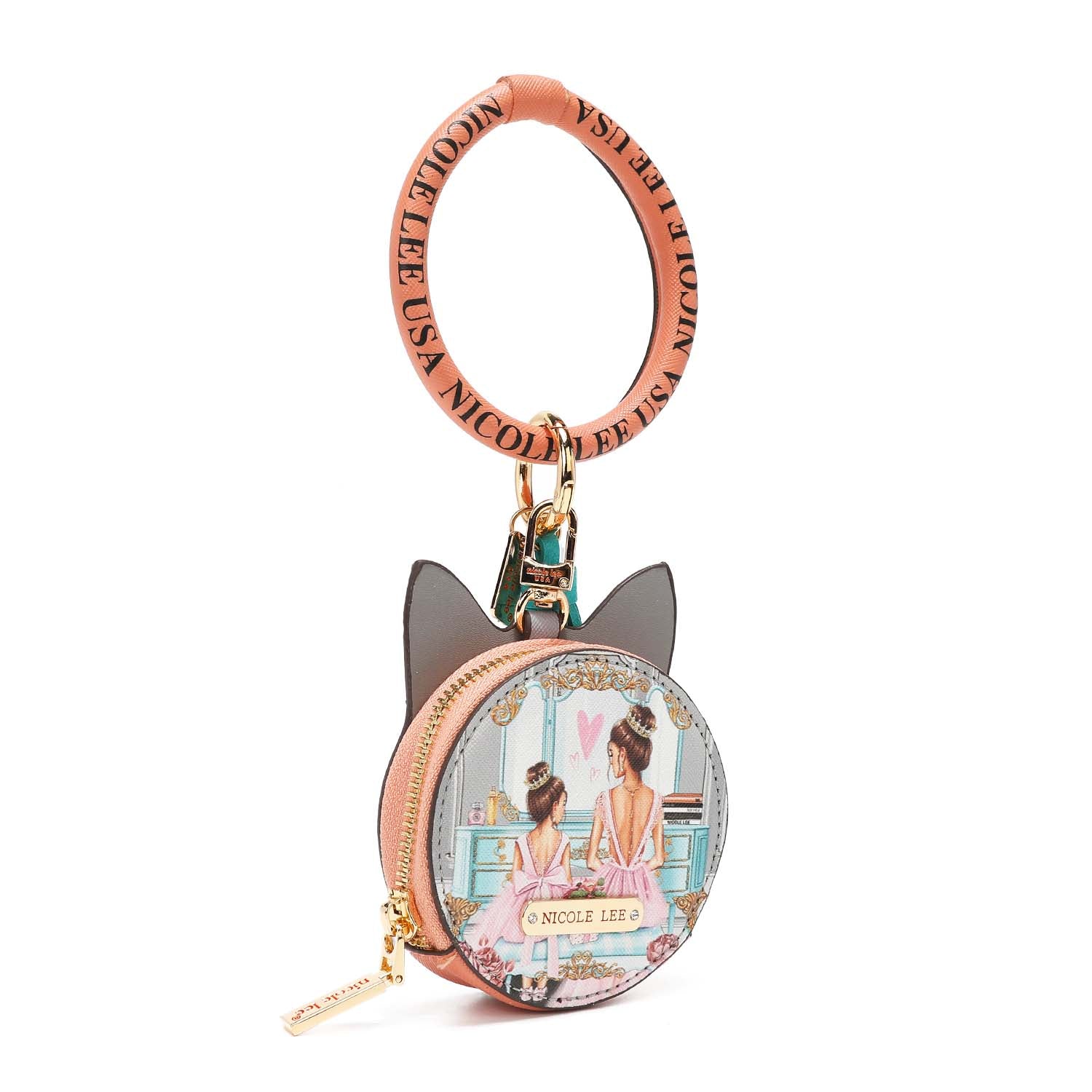 CAT COIN PURSE WRISTLET KEYCHAIN