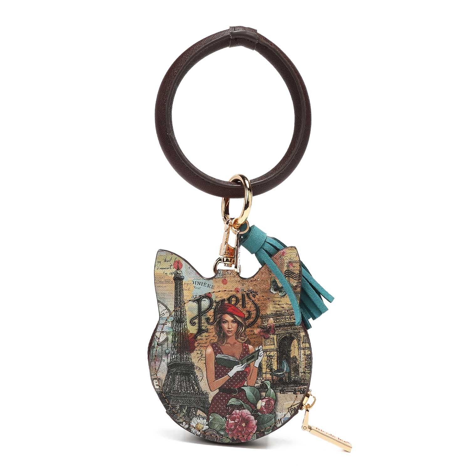 CAT COIN PURSE WRISTLET KEYCHAIN