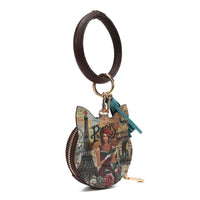 CAT COIN PURSE WRISTLET KEYCHAIN