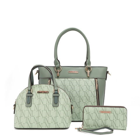 Buy Caprese Enora Green Printed Small Tote Handbag Online At Best